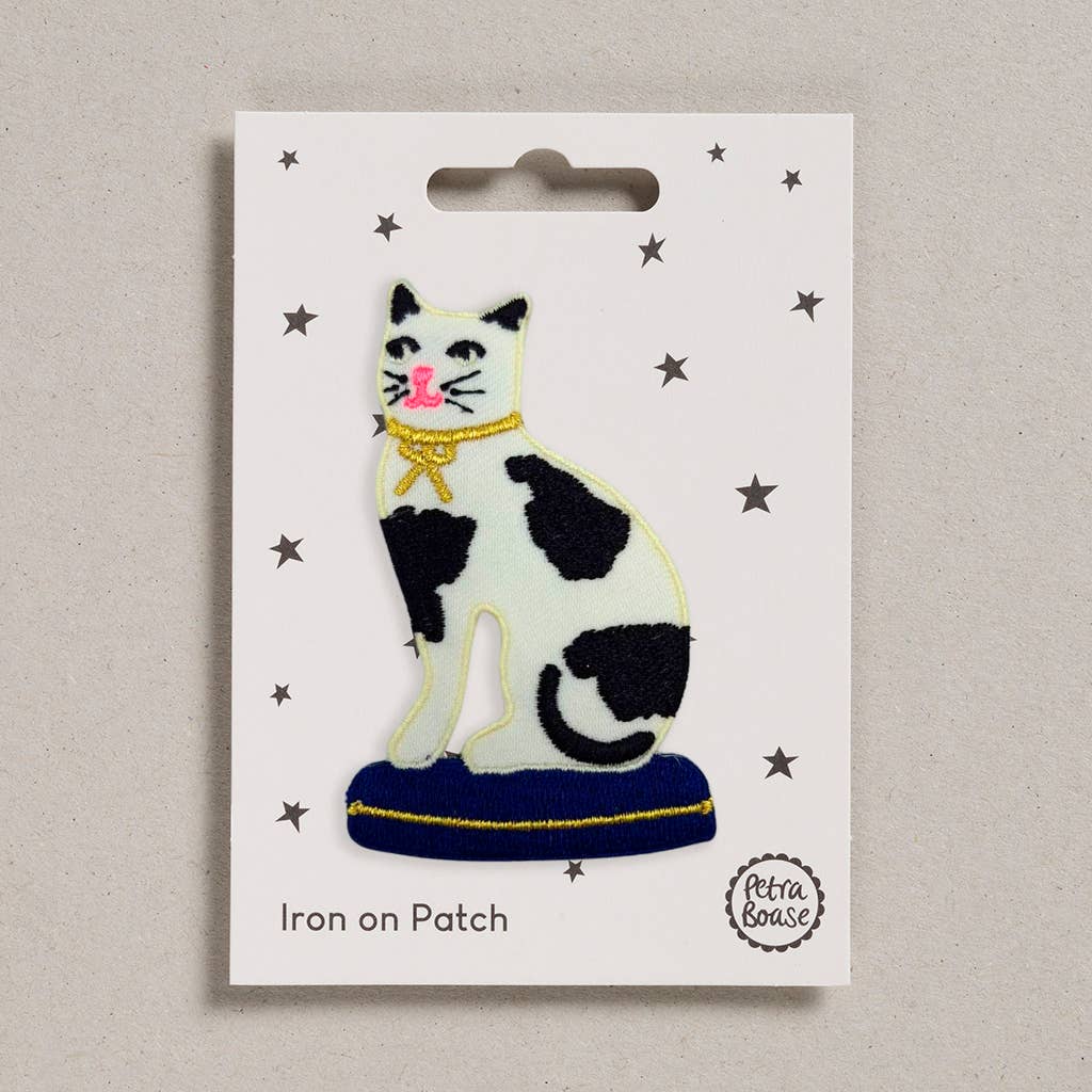 Petra Boase Ltd - Iron on Patch - Cat With Bow