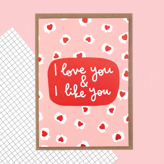 Oh, Laura - Greeting Card - 'I Love You & I Like You'